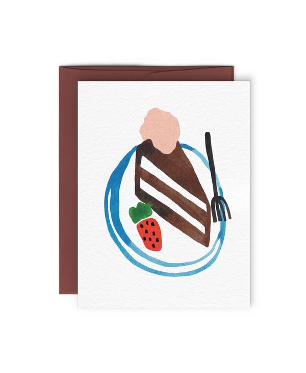 Paperole Greeting Card Choco cake