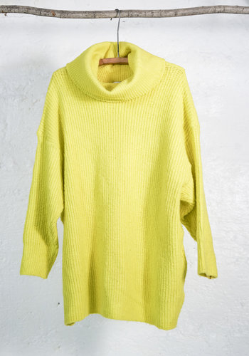 Lime Cowl Neck Sweater
