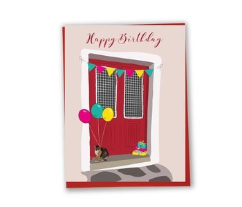 Card- Happy birthday - Red door
