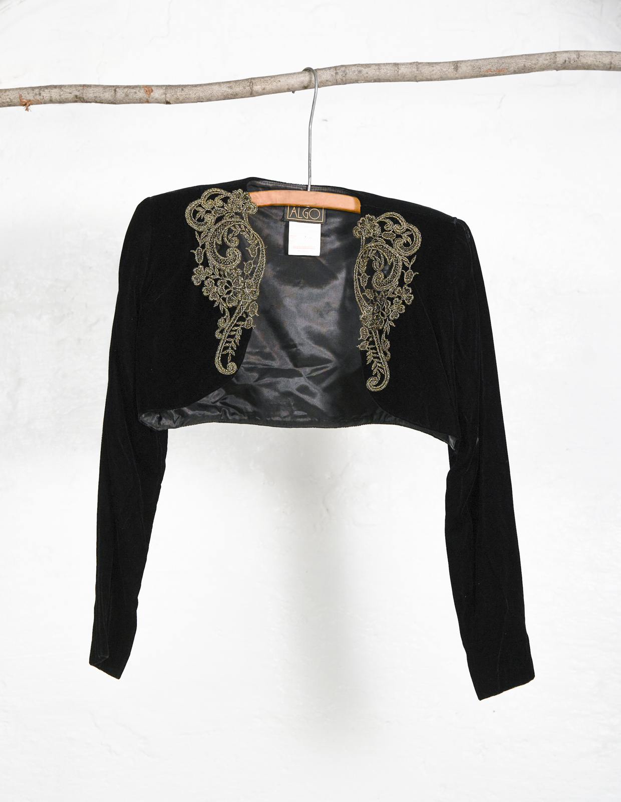black and gold bolero