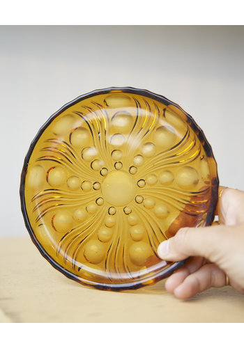 Dessert plate copper glass