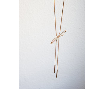 Necklace - golden metal knot