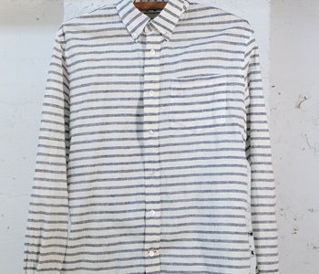 White-blue horizontal lined shirt