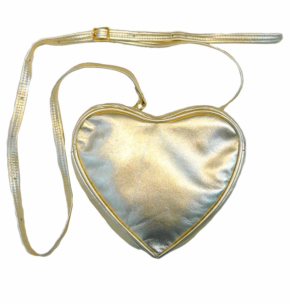 gold heart bag