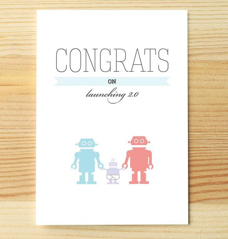 ill know it when i see it congrats baby robot greeting card congrats on baby cards