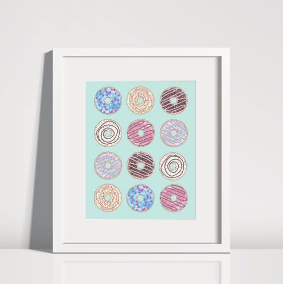 Lolly and Max Donut Print 8 x 10