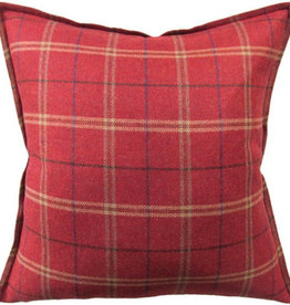 MH Crosby  - Flanged Pillow - Red - 22x22