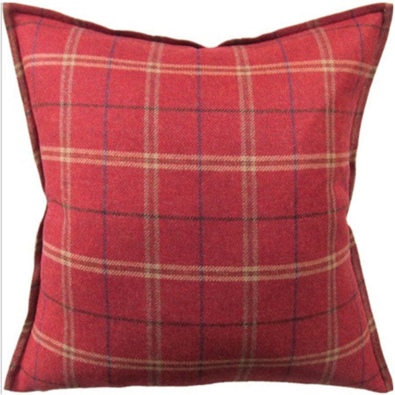MH Crosby  - Flanged Pillow - Red - 22x22