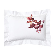 D. Porthault Orchidée - Red -  Embroidered - Bedding -