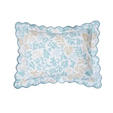 D. Porthault Matisse Coral - Blue - Bedding - Sham - Boudoir