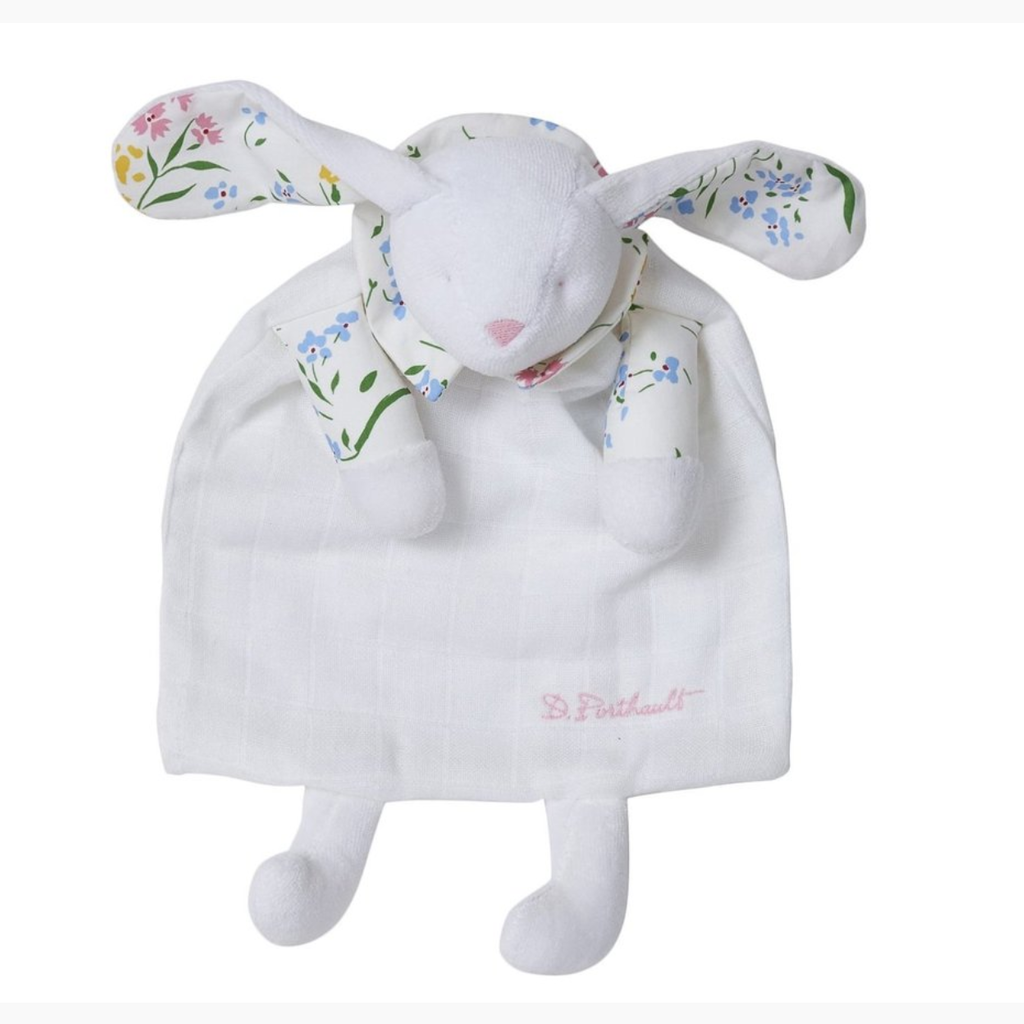 D. Porthault Childrens -  Doudou - Bunny/Blanket - Fleurs des Champs - Multicolor