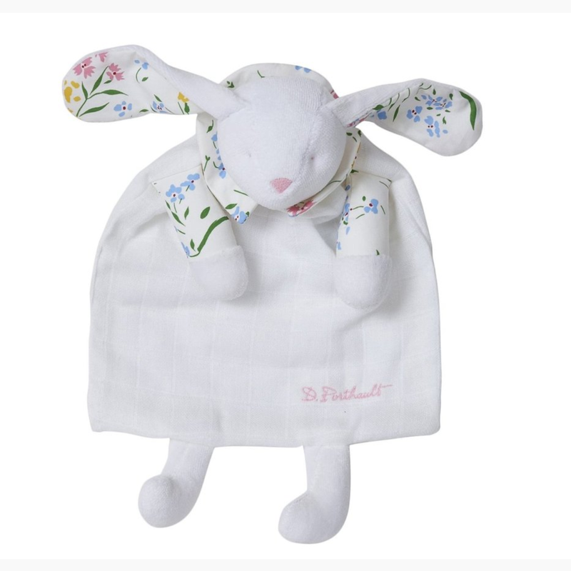 D. Porthault Doudou Bunny/Blanket - Fleurs des Champs