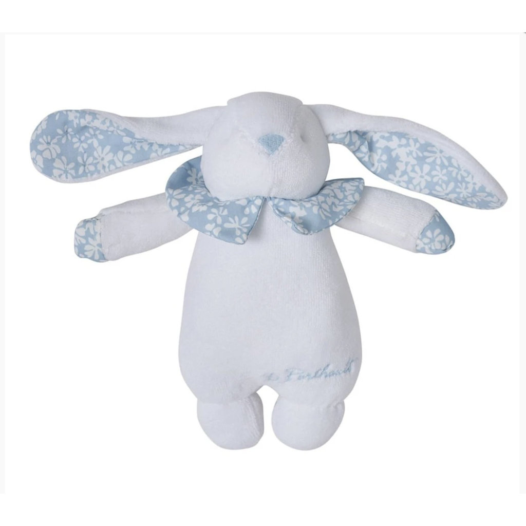 D. Porthault Childrens -  Hochette/Rattle - Bunny - Liberty - Blue