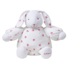 D. Porthault Stuffed Bunnies in Blue Stars or Pink Hearts