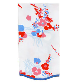 D. Porthault Guest Towel - Demoiselles - Blue/Red
