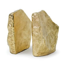 MH Bookends - Rock - in Soft Gold