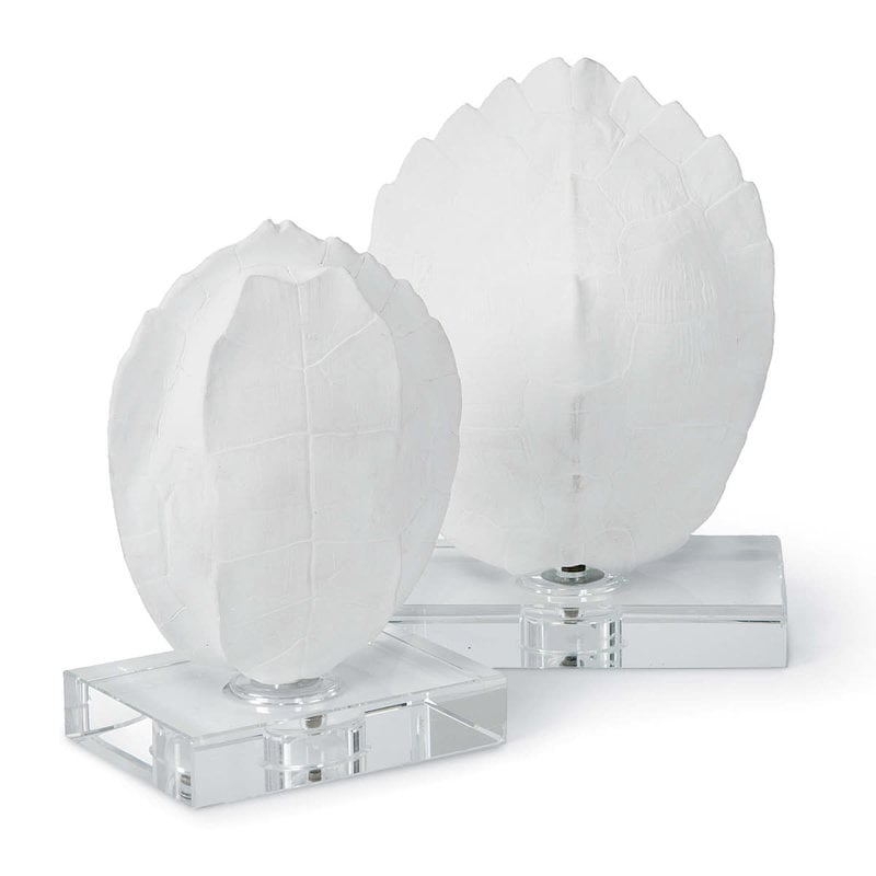 MH Turtle Shell - White - On Crystal Base -