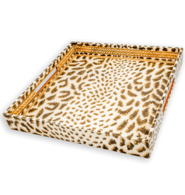MH Tray - Lacquer - Cheetah - 15x15 -  Natural