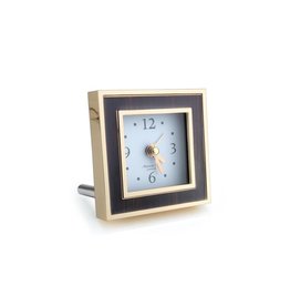 MH Alarm Clock - Square - Toscana - Enamel & Gold -  Black