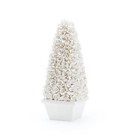 MH Topiary - Boxwood - White Porcelain -  Mayfair - Tall - 5.5Wx5.5Dx14H