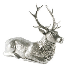 MH Statuette - Sitting Stag - Pewter