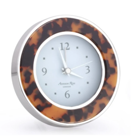 MH Alarm Clock - Round -  Tortoise - Silver