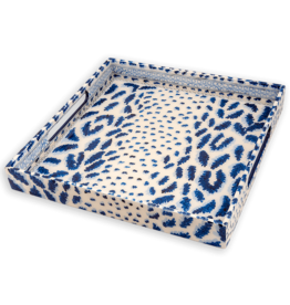 MH Tray - Lacquer - Cheetah - 15x15 -  Blue