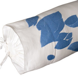 D. Porthault Alizee - Blue - Flange - Bedding - Voile Sham - Neckroll - Embroidered