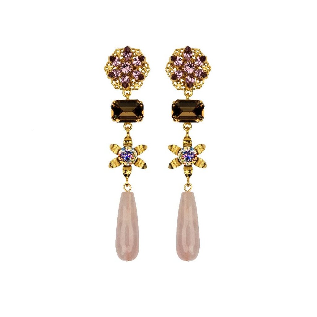 MH Earrings - Giselle - Rose Quartz