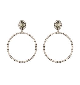 MH Earrings - Hoops -  5 - Clear Black Diamond
