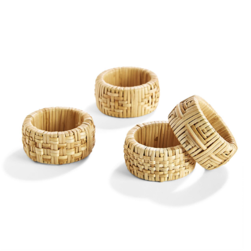 MH Napkin Rings - Cane - Set of 4