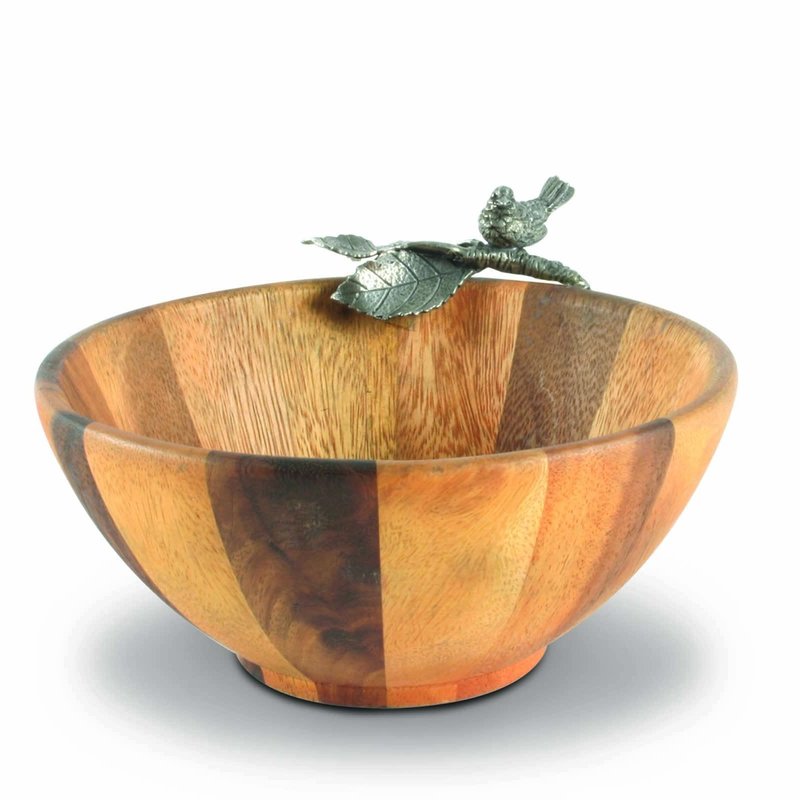 MH Bowl - Songbird - Small - Wood & Pewter