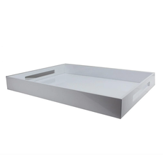 MH Tray - Lacquered - Ottoman - White - 22 x 16 x 2.5