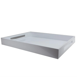 MH Tray - Lacquered - Ottoman - White - 22 x 16 x 2.5