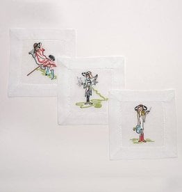 MH Cocktail Napkins - Garden Freak Brand - The Garden Girls - S/6 - Embroidered