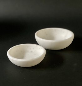 MH Bowl - White Marble - S/2