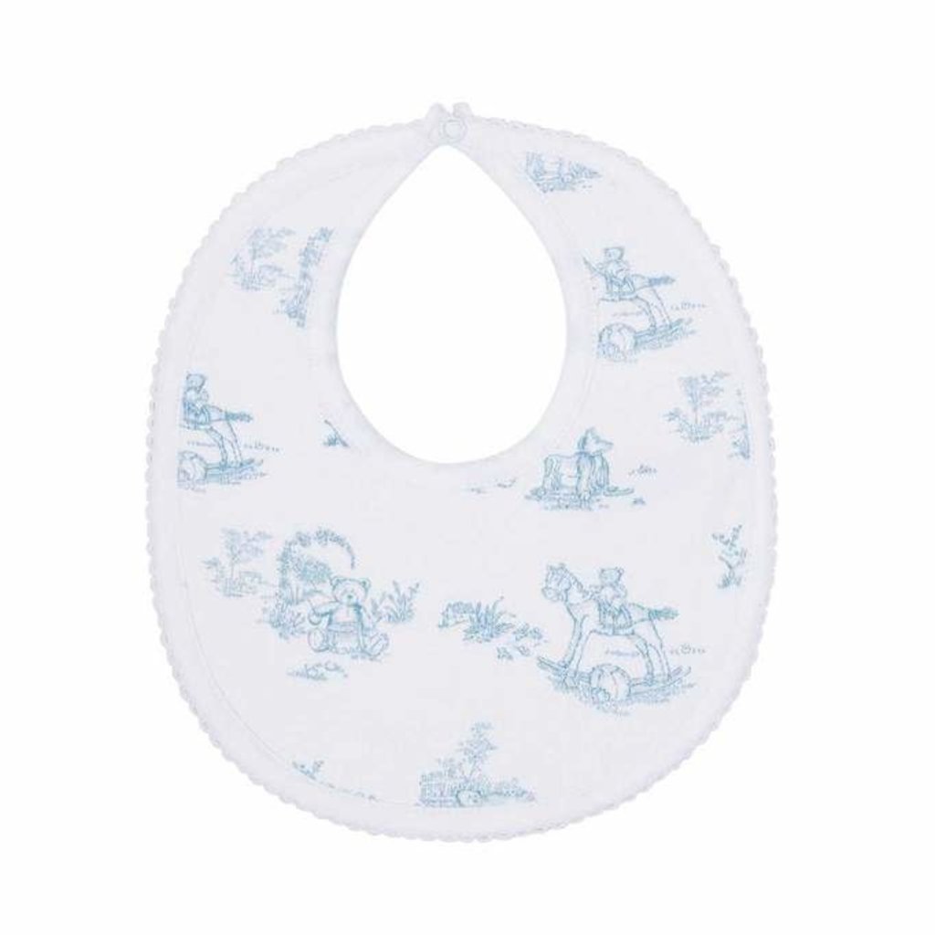 MH Baby Bib - Toile - Blue