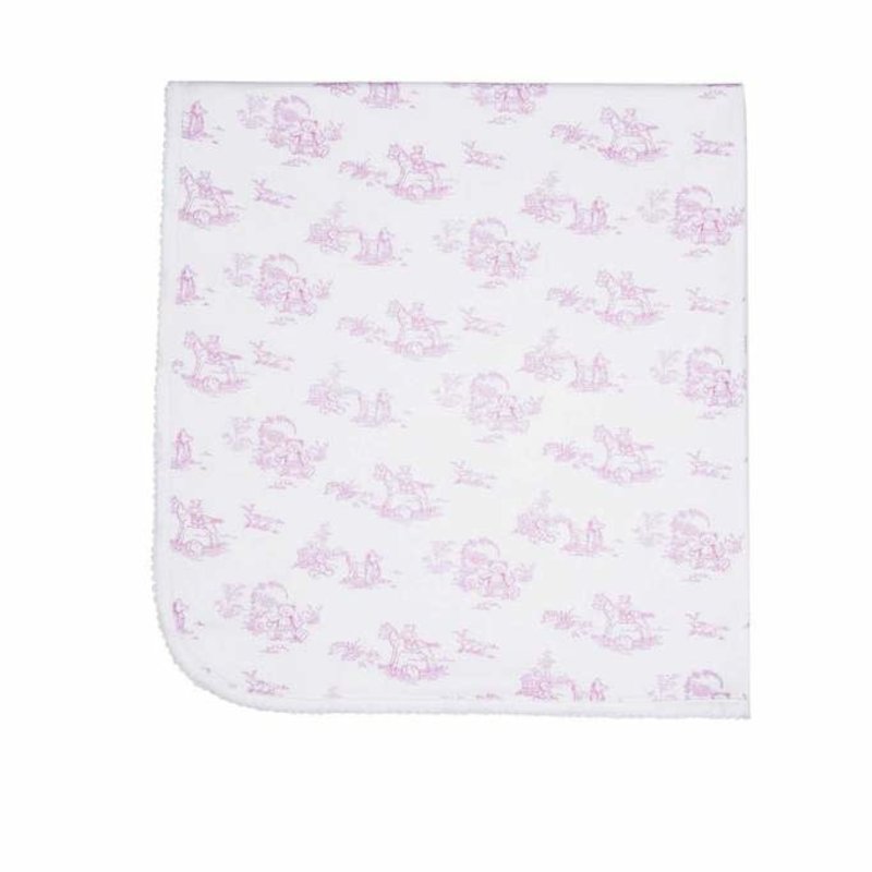 MH Baby Blanket - Toile - Pink