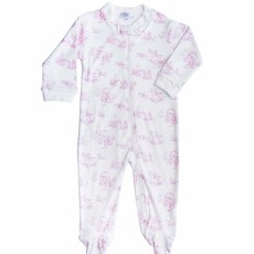 MH Toile - Girl  - Zipper Footie -