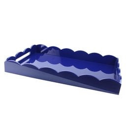 MH Tray - Scalloped Lacquered - Blue