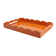 MH Tray - Scalloped Lacquered - Orange