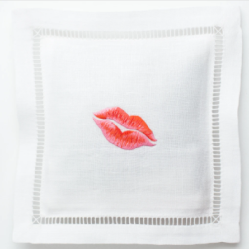MH Sachet - White Linen Square - Multiple Motifs