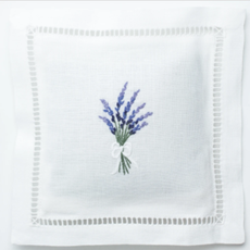 MH Sachet - White Linen Square - Multiple Motifs