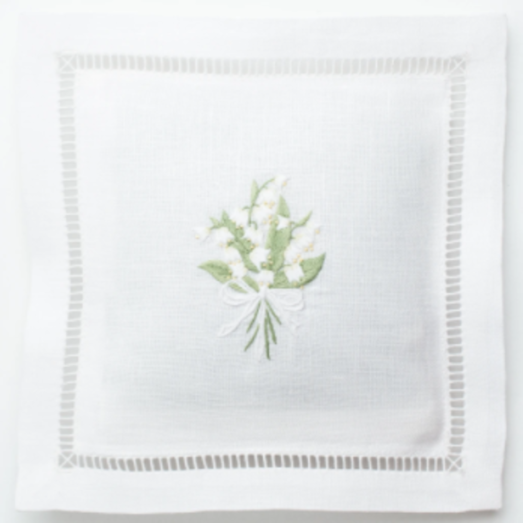 MH Sachet - White Linen Square - Multiple Motifs