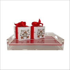 MH Tray - Acrylic - 2-Sided Solid - Red & White