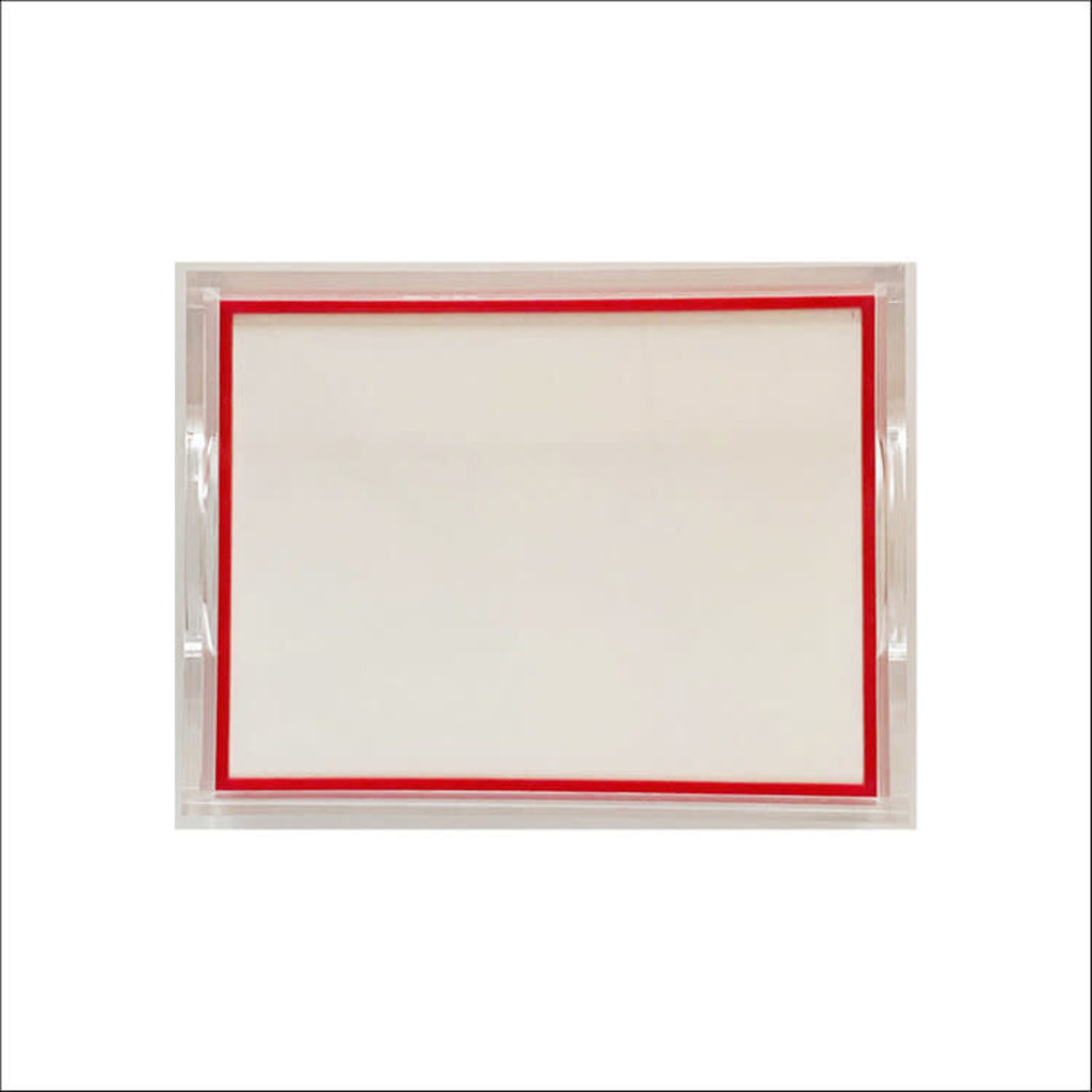 MH Tray - Acrylic - 2-Sided Solid - Red & White