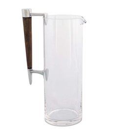 MH Pitcher - Martini - Tribeca - Glass, Wood & Pewter