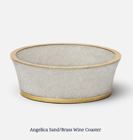 MH Wine Coaster - Angelica - Shagreen -  Sand & Brass