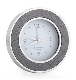 MH Alarm Clock - Round - Dove Croc - Silver