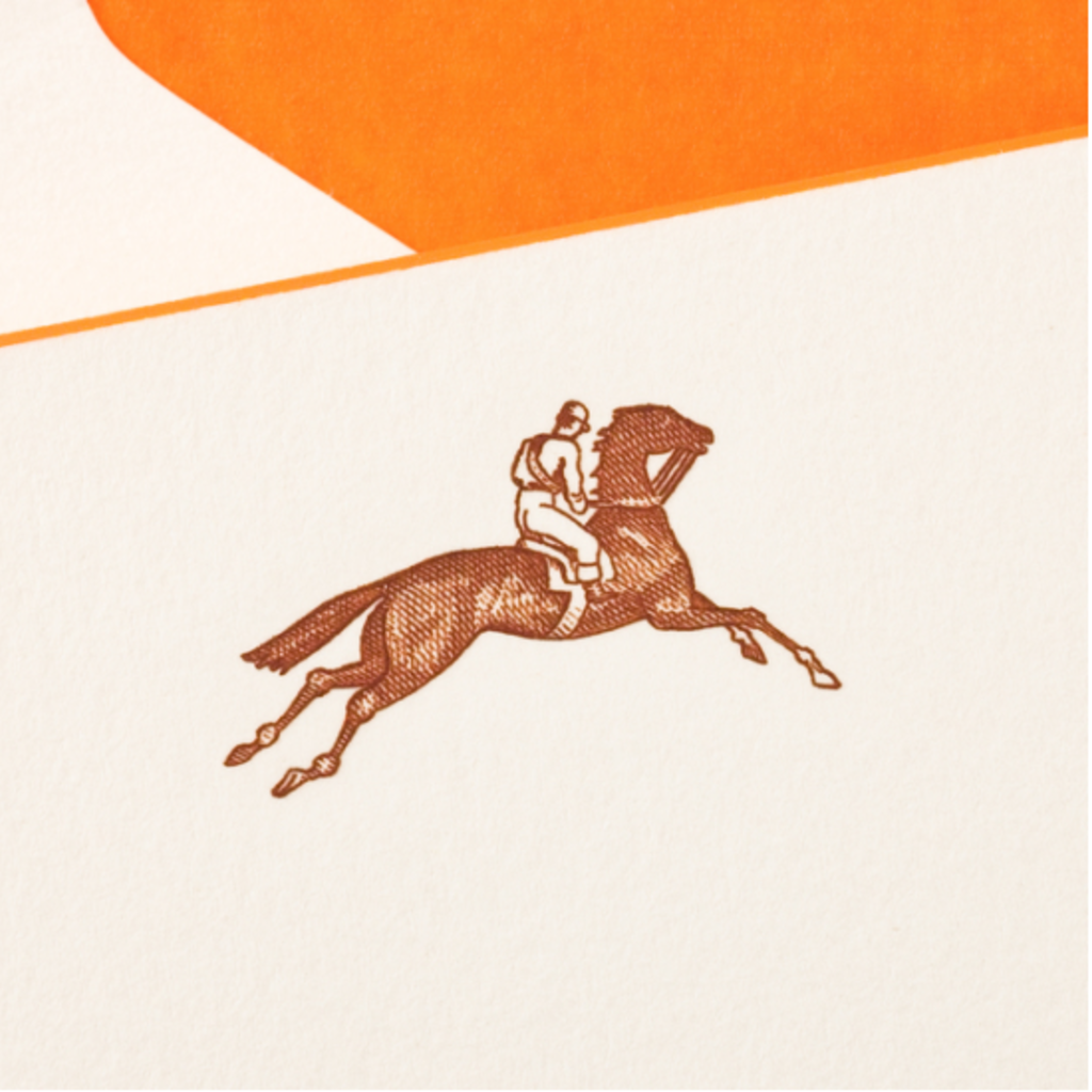 MH Boxed Notecards - Equestrian - Brown on Ecru
